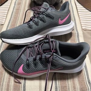 Nike Gray and Pink Athletic Shoes